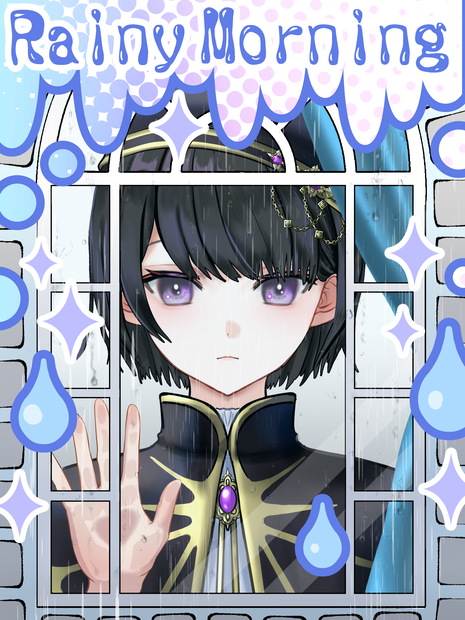 【無料】雨の日のおはようVtuber素材①