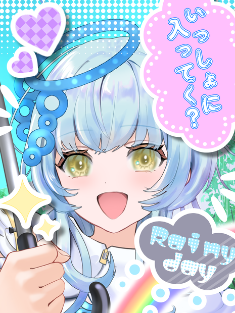 【無料】雨の日のおはようVtuber素材②