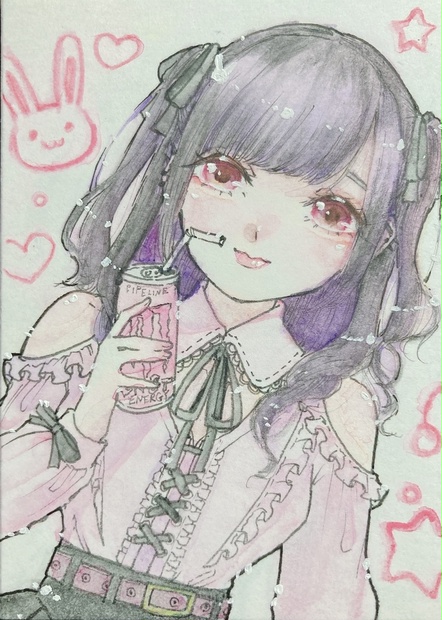 ミニ原画】ハーフツインおんにゃのこ - simemugiko - BOOTH
