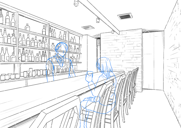 バー店内（アタリ付き）
