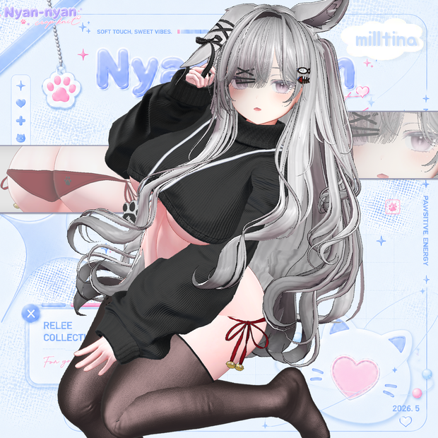 🎉KAGUYA Update🎉【PB】🐾 Nyan-nyan Crop Knit 🐾【19Avatars】