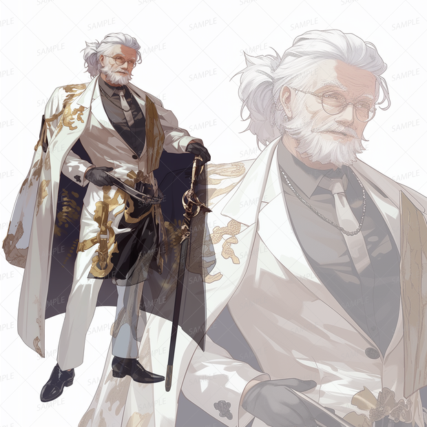 【立ち絵_0202】白銀の剣と黄金の威光