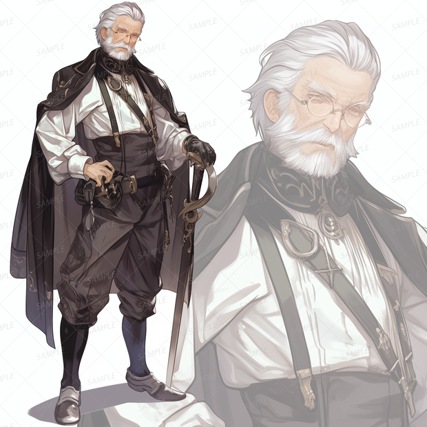 【立ち絵_0204】断罪の老剣士