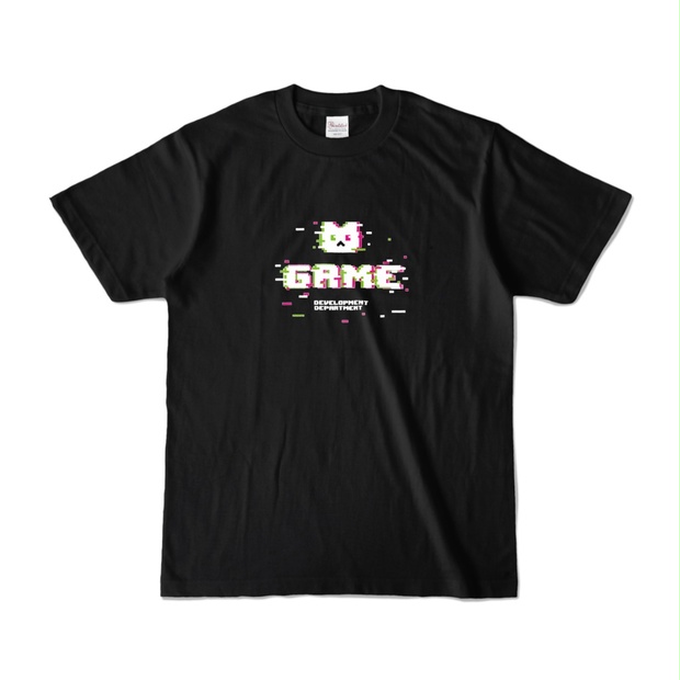 ブルアカ ゲーム部Tシャツグリッチ加工風(黒) - BAworks9-n.e.r.u.O