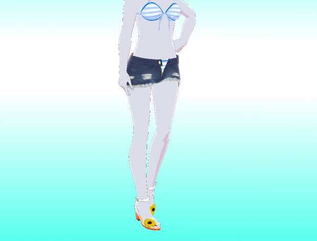 前開きショーパン（.vroidファイル）