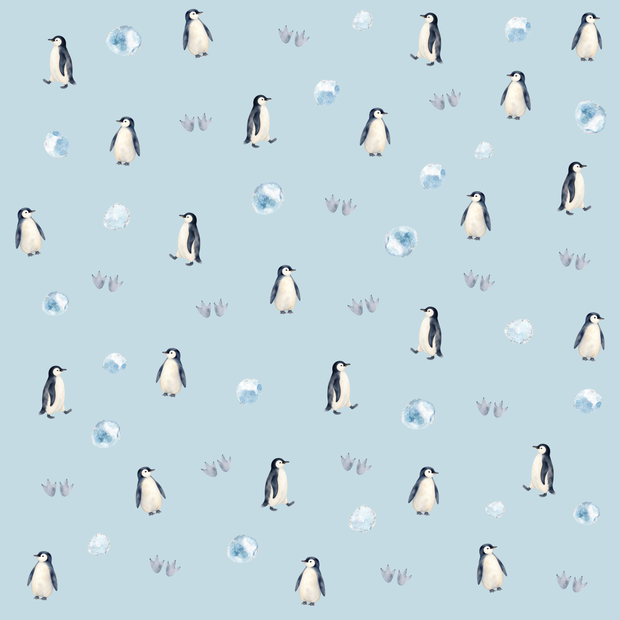 デジタルペーパー｜ペンギン柄｜大人かわいい水彩画風