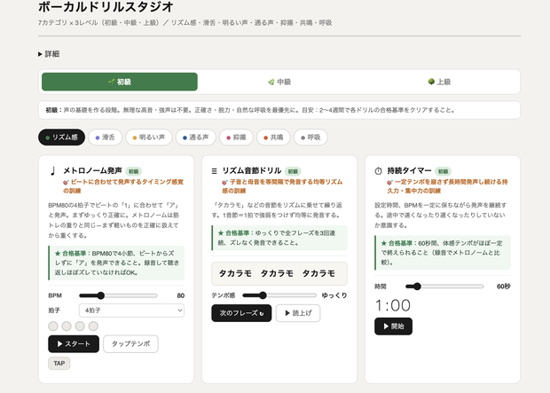 ボーカルドリルスタジオ 歌が上手くなる人は「何を練習するか」が明確です
