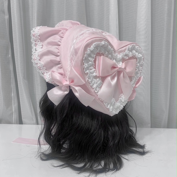 ハートボンネット(ハンドメイド) 43afafc8-e8a5-4de2-8ce6-