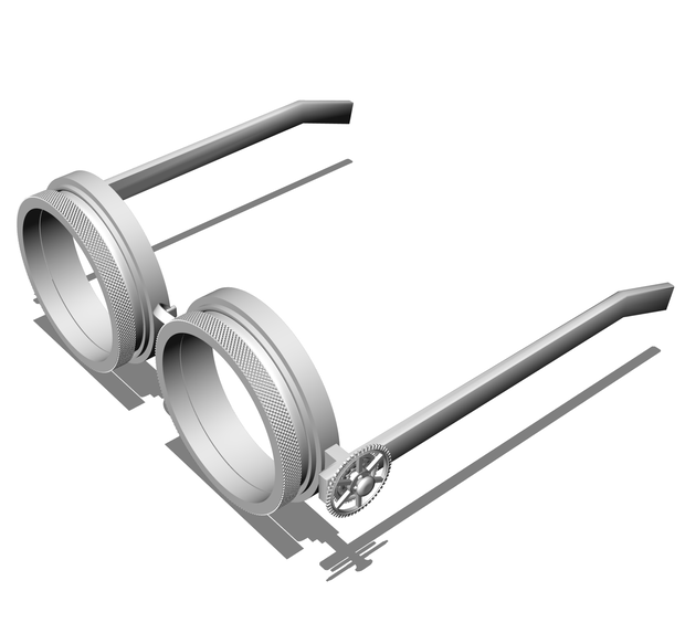 ３D スチームパンク　メガネ　眼鏡　steampunk glasses