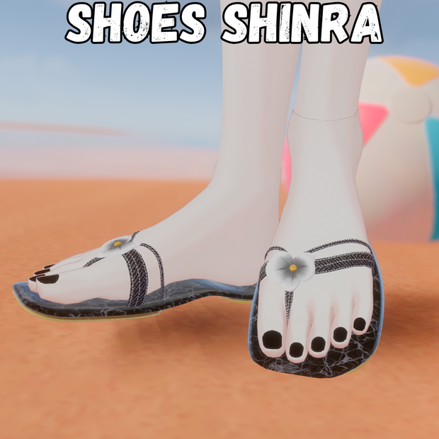 Free Beach Sandals for Shinra (VRChat / FBX)