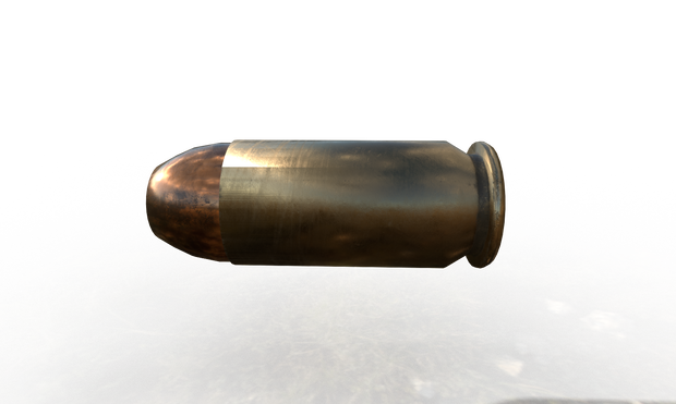 45ACP(FMJ)弾3Dモデル