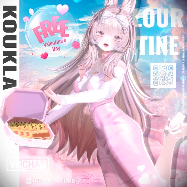 ❣️【FREE】❣️ 【8体アバター対応】 🎀🍬 スイートバレンタインベロアセット(キャンディボックス付)💗🍫 Sweet Valentine Velour Set (Candy Box Included)🎀✨ - Koukla - BOOTH