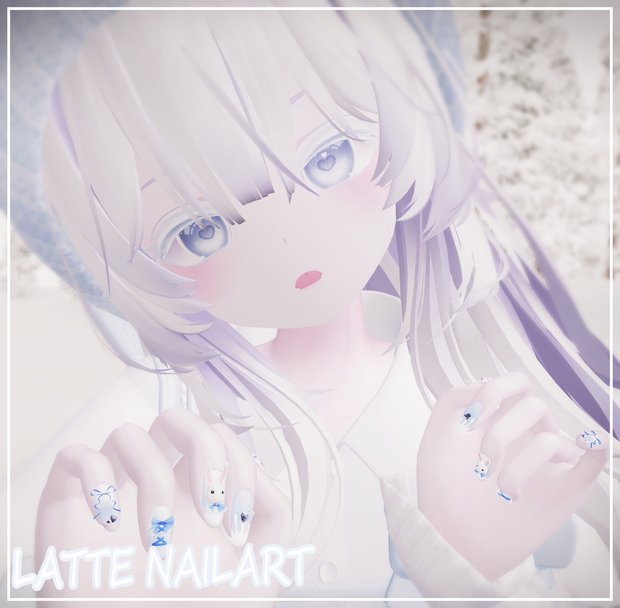 【🍓Latte Nail art】ラテ·ネイルアート_ [6Avatar modular]