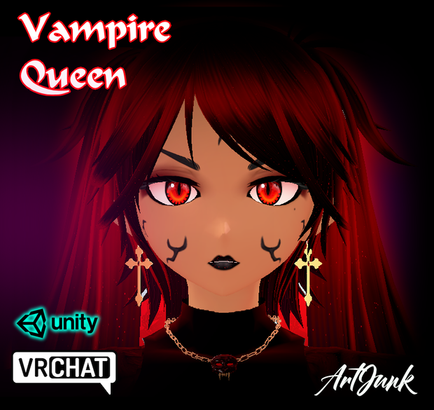 Vampire Female Avatar VR CHAT unity package ヴァンパイア女性アバター VRチャット Unityパッケージ