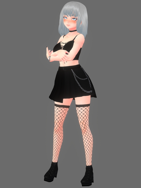 VRoid Fishnet Thigh High Socks pack