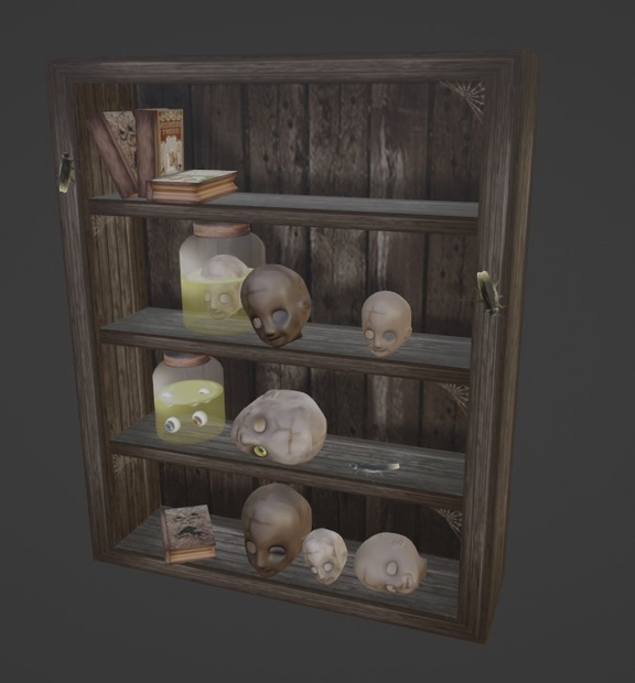 Creepy Doll Head Shelf