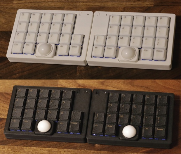 Pyuron オーソリニア 無線ダブルトラックボールキーボード