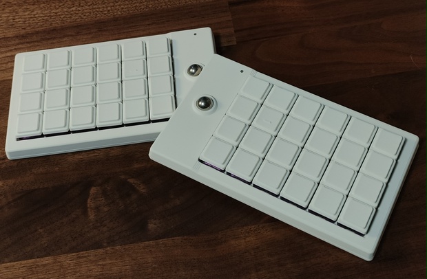 MonoOwl 4x6 ZMK 無線分割ロープロダブルトラボキーボード MonoOwl 4x6 ZMK 無線分割ロープロダブルトラボキーボード