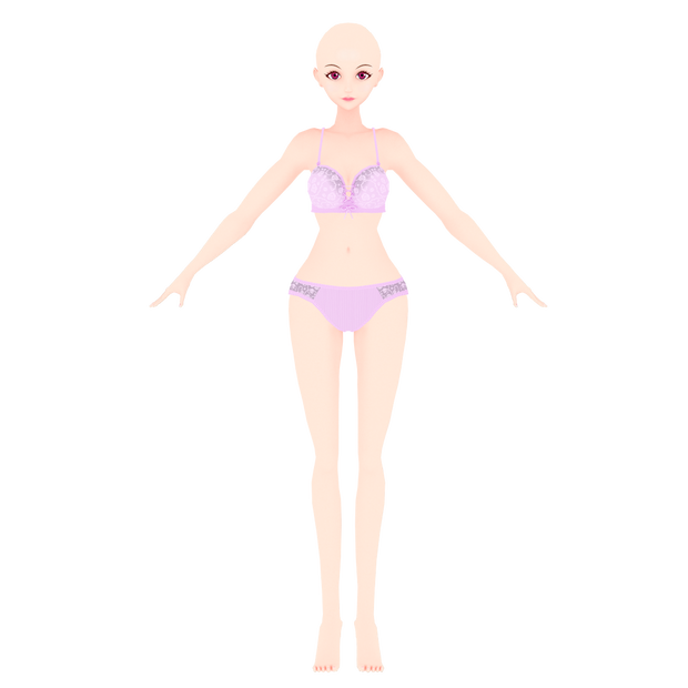 【無料】女性素体（VRChat/VRM想定リップシンク設定済)