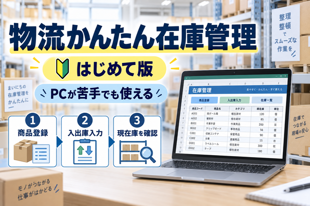 PCが苦手でも使える「物流かんたん在庫管理」はじめて版