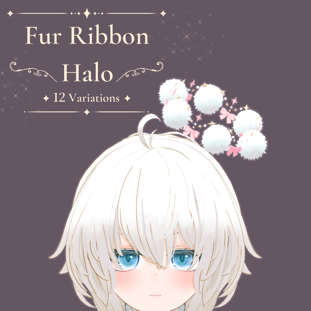ファーとリボンのヘイロー｜Fur Ribbon Halo｜VRChat向け
