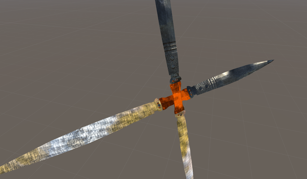 Dual Blades Giant Big Sword 3d model