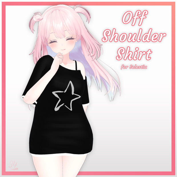 『セレスティア(Selestia)』オフショルダーシャツ Off shoulder shirt for Selestia