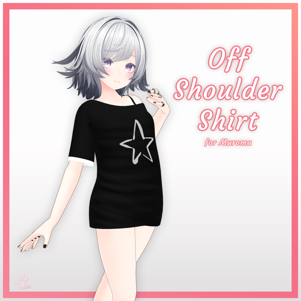 『むろむ(Muromu)』 オフショルダーシャツ Off shoulder shirt for Muromu