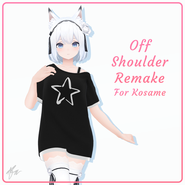 『狐雨 (Kosame)』 オフショルダーシャツ Remake