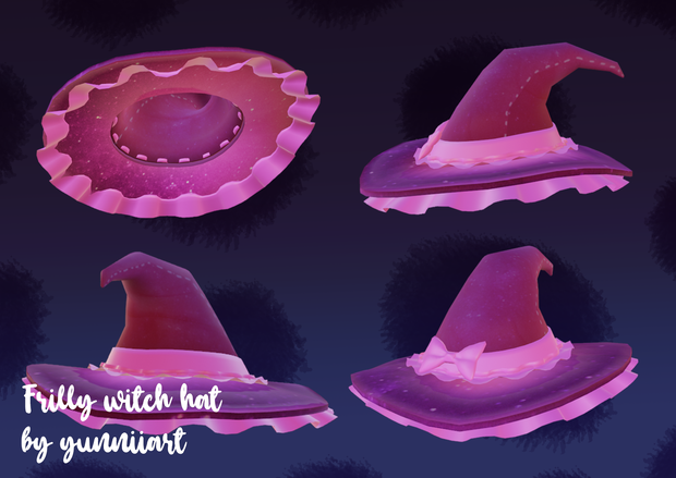 Frilly Kawaii Witch Hat 魔女の帽子
