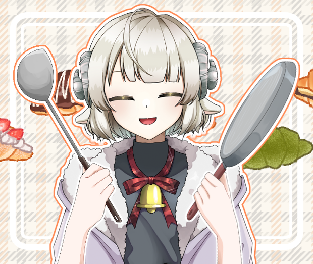 【フリー素材】おたまとフライパン【手】