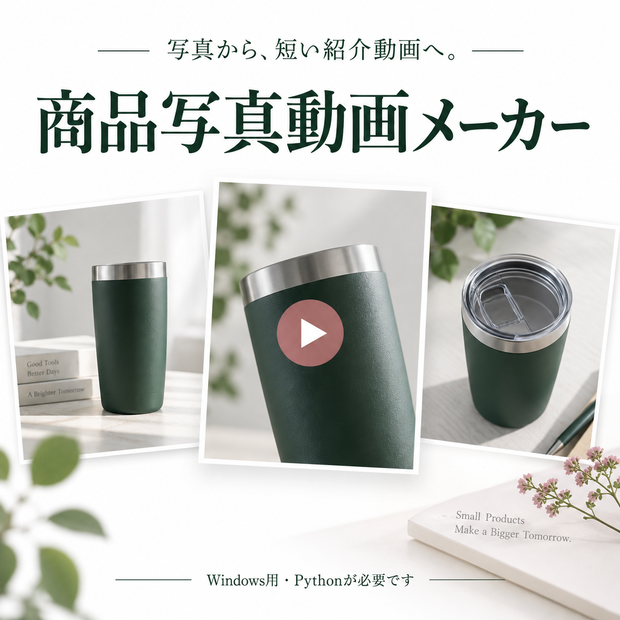商品写真動画メーカー LITE｜写真3枚で15秒の縦動画・Windows用