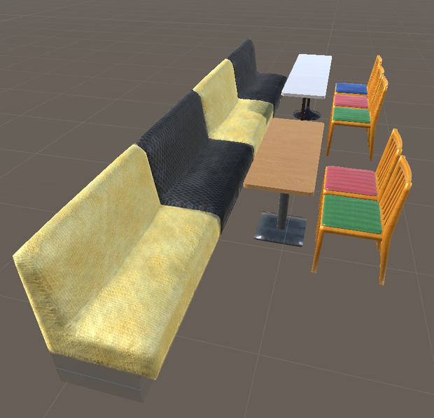 飲食店用家具3dモデル