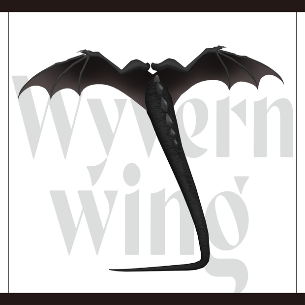 【翼と尻尾】Wyvern wing 【VRChat想定】