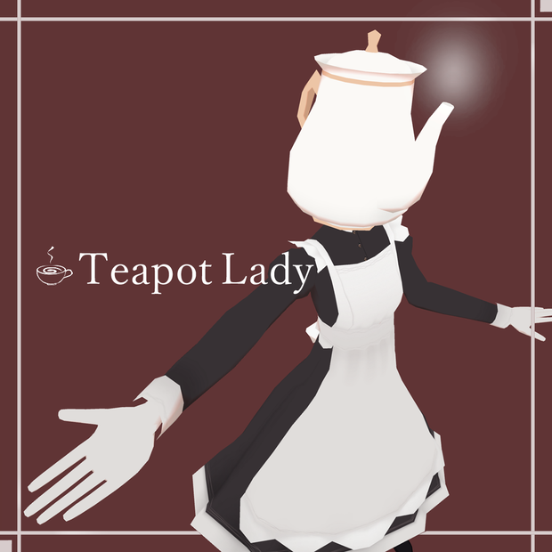 「TeapotLady」VRChat想定 オリジナル3Dモデル