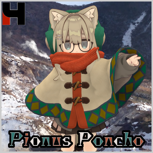 【キプフェル / Noix / Mie対応】Pionus Poncho【VRChat想定衣装】