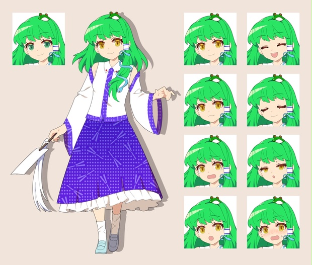 東風谷早苗 立ち絵素材 - 4rion - BOOTH