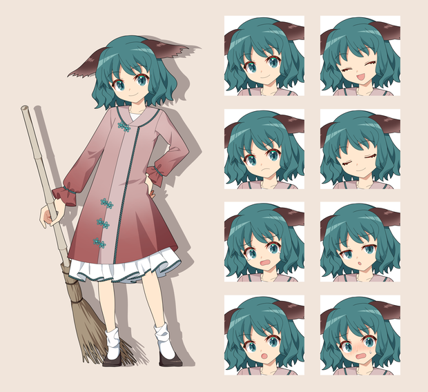 幽谷響子　立ち絵素材