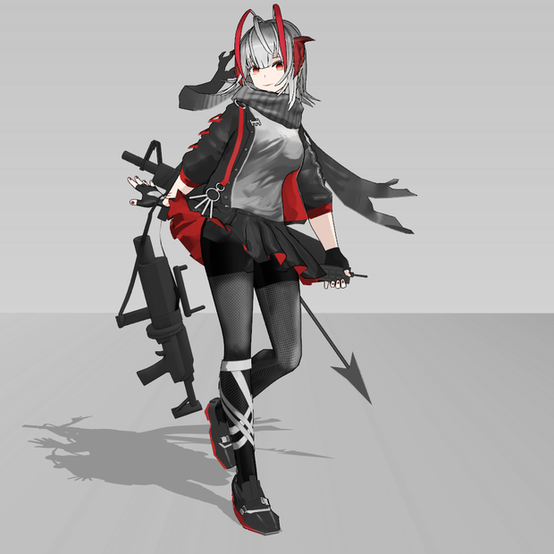 【無償頒布】MMDモデル／W（二次創作）