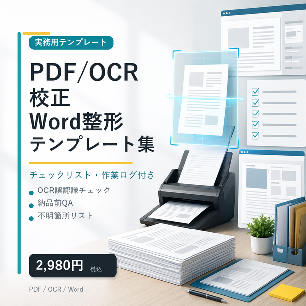 PDF/OCR校正・Word整形テンプレート集