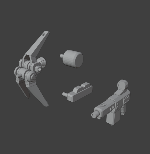 メガミ用空間戦闘装備セット（STLデータ）