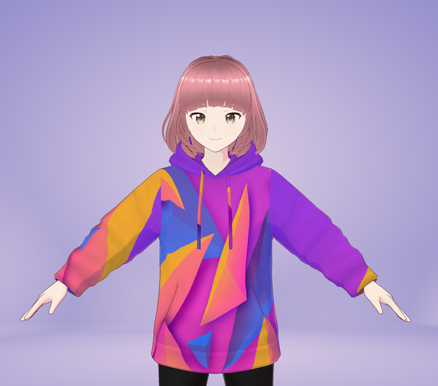 [Vroid] Cool colorful hoodies -6 クールなカラフルなパーカー-6