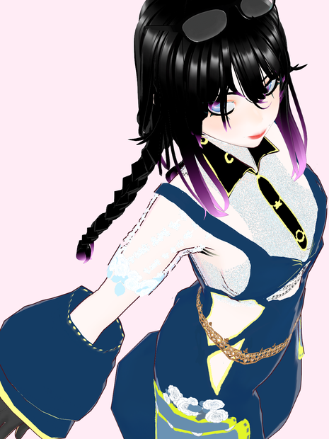 [ vrhatmodel, vroid model] Blue model