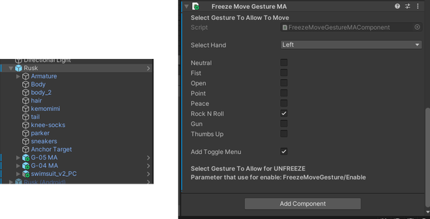 【VRChat Tool】 Freeze Move Gesture MA - Stop Controller Drift