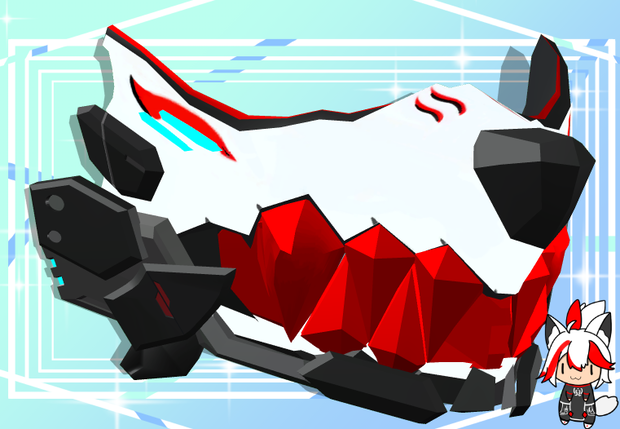 cyber wolf mask