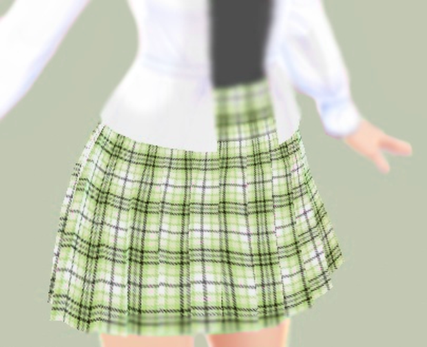 Vroid Green Skirt