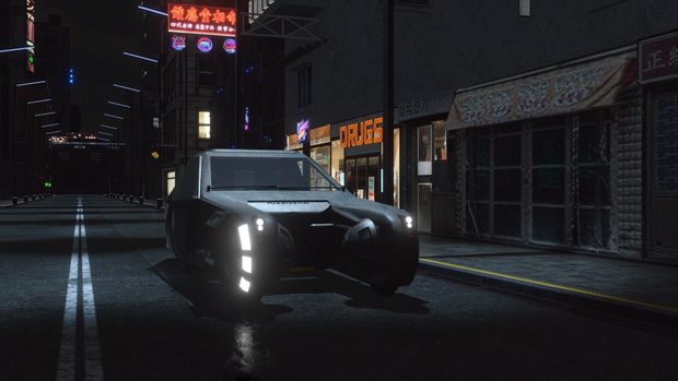 【3Dモデル】サイバーパンクな車「N-Spinner」【FBX・VRChat可】