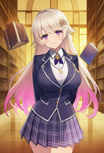 【AI生成】アリア・アカデミア - 魔法学生 - 二面性キャラ - 高品質3Dモデル