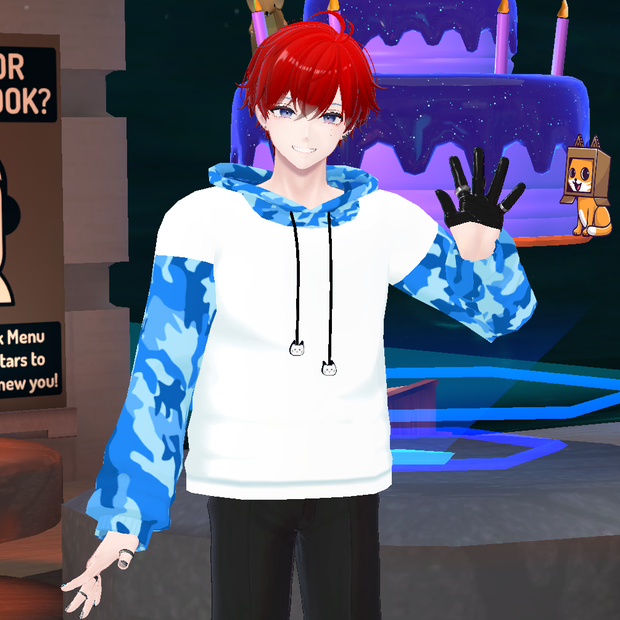 【メンズ猫パーカー】Men's Cat Hoodie