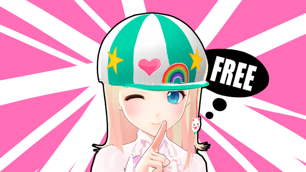 自由かわいい帽子カワイイベレットvroidテクスチャ free Cute hat kawaii beret vroid texture 